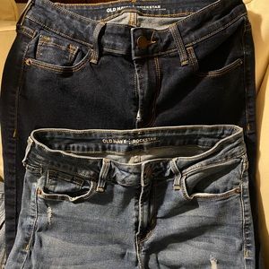 *4020****⭐️⭐️ EUC- 2pr Old Navy Rockstar Skinny Jeans sz 4